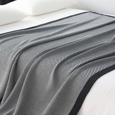 New Stripe Knitted Blanket And Bedspread Soft Leisure Sofa Cover Homestays Hotel Bed End Towel Nap Blanket Cover Warm Shawl
