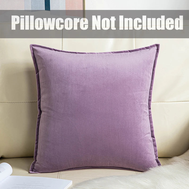 1 Piece Super Soft Velvet Solid Color Living Room Sofa Decorative Cushion Cover Pillow Cover (excluding Filler)