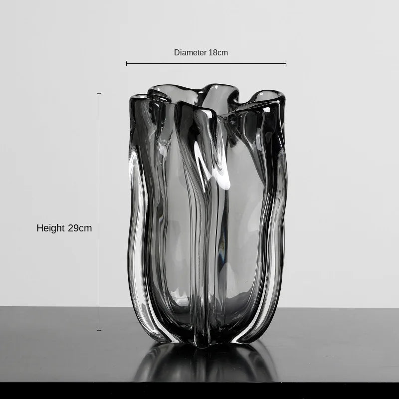 Creative And Simple Transparent Glass Large Vase Floral Decoration Flower Arrangement Living Room Porch Desktop Home Decoration