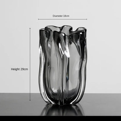 Creative And Simple Transparent Glass Large Vase Floral Decoration Flower Arrangement Living Room Porch Desktop Home Decoration