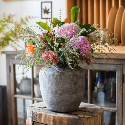Vase Ceramic Underglaze Art Antique Jar Simple Antique Texture Flower Pot Desktop Decoration Display Prop New Chinese Style 1pc