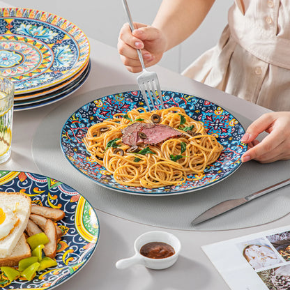 vancasso 6-24 Piece Ceramic Dinnerware Set Stoneware Bohemian Style Dinnerware with Dinner/Dessert Plate/Cereal/Pasta Bowl For 6