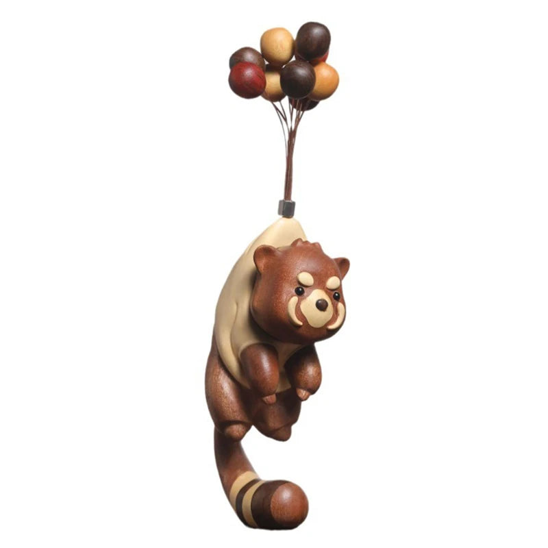 Wooden Ornaments Creative Magnetic Attraction Bear Figurines Room Miniature Desk Accessories Modern Home Decorations Funny Gifts