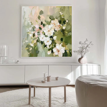 Thick Texture Flower Pic Hand Painted Modern Abstract Oil Painting On Canvas Wall Art  For Living Room Home Decoration No Frame