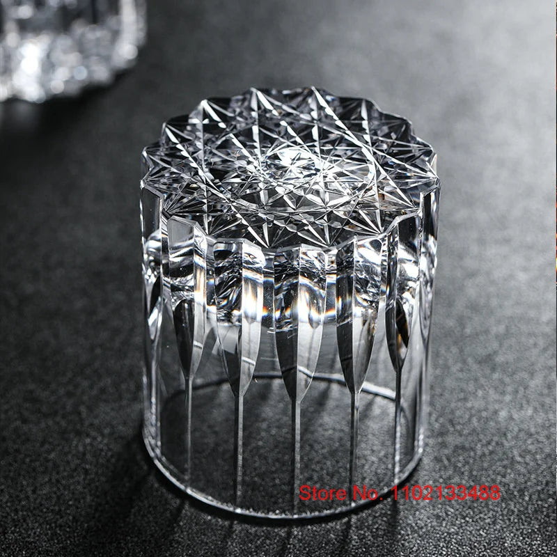 Expensive Whisky Cup Bright Kaleidoscope Asterism Crystal Wine Tasting Glasses Diamond Carving XO Chivas Brandy Whiskey Snifter