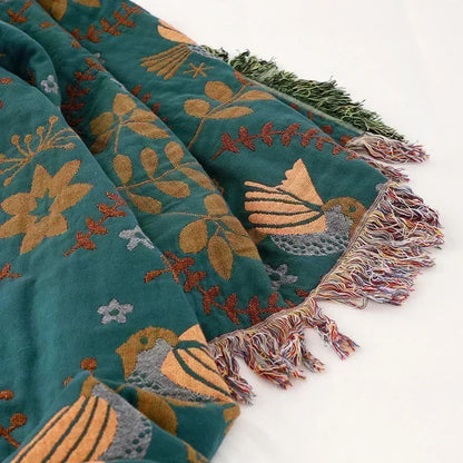 Japanese Cotton Double-sided Sofa Cover Throw Blanket For Bed Towel Cover Four Seasons General Quilt Bed Sheet Travel Blanket