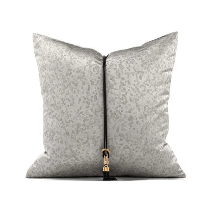 1pc Arabic Macrame Pillow Cover with Tassel, Luxury Jacquard Cushion Cover Gray, Sofa Pillow for Home Hotel Decor