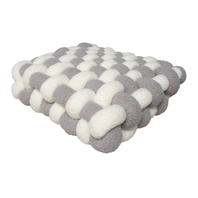 Nordic INS Lamb Velvet Square Woven Chair Pad Sofa  Cuion Plu Pillow Decorative Bay Window Pad Office Area Coffee op