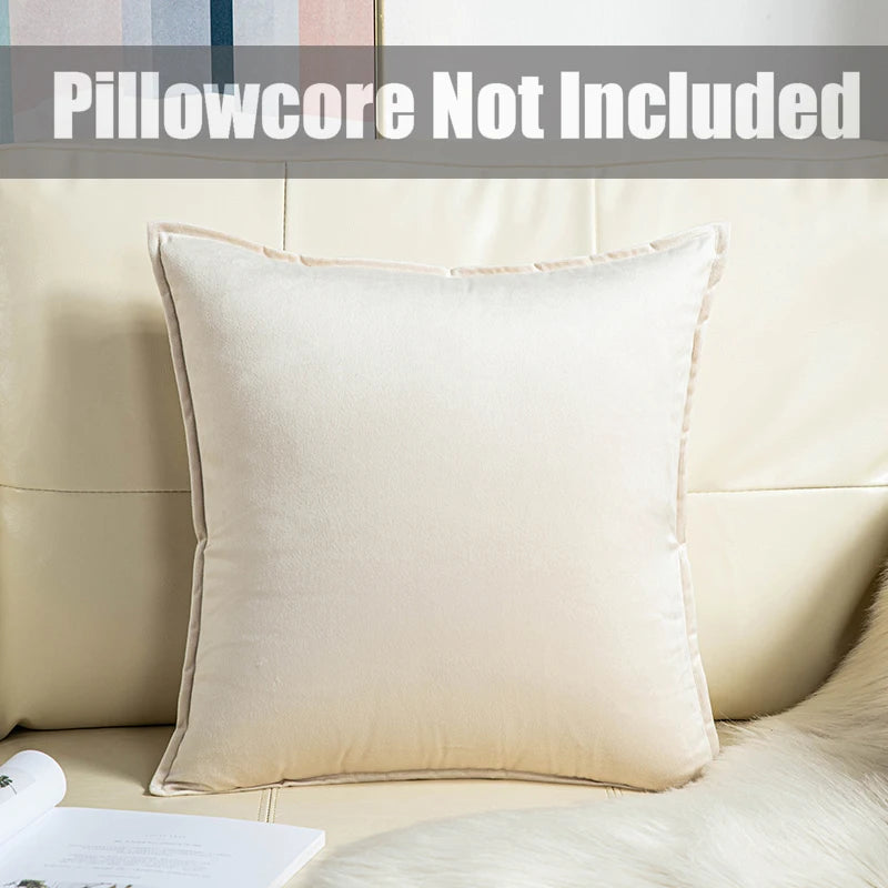 1 Piece Super Soft Velvet Solid Color Living Room Sofa Decorative Cushion Cover Pillow Cover (excluding Filler)