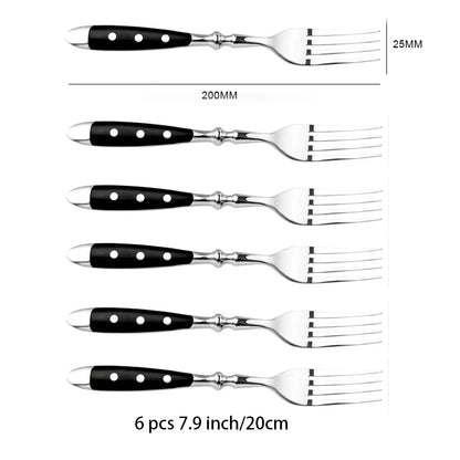 Classic Elegant Stainless Steel Cutlery Set Fork Spoon Knife Full  Dinning Fork Steak Knife Teaspoon Creative Dinnerware Set