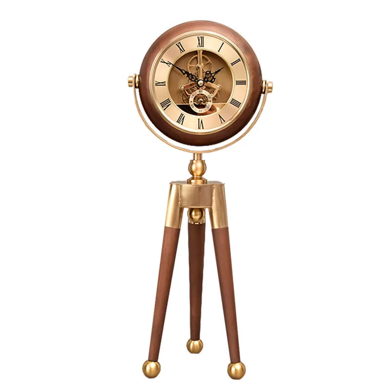 Retro Desk Clock Living Room Clocks Gear Silent Table Clock Antique Home Decoration Bedroom Watch Nordic Interior Accessories