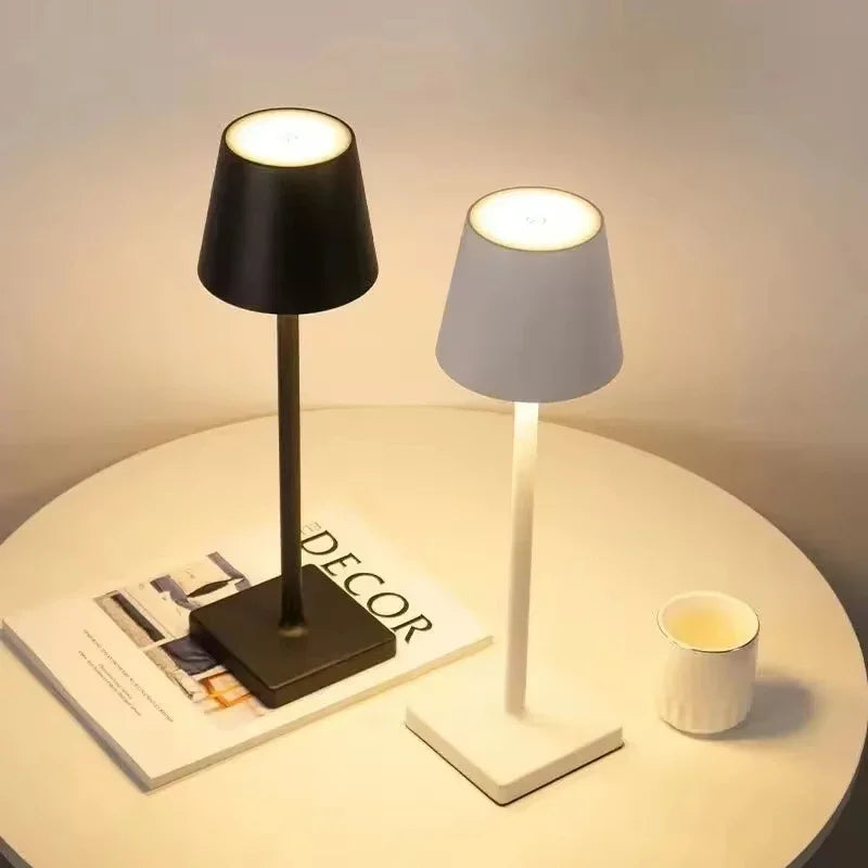 LED Desk Lamp Rechargeable Table Lamp 3 Levels Dimmable Bar Restaurant Ambiance Wireless Touch Lamps Waterproof Led Lights