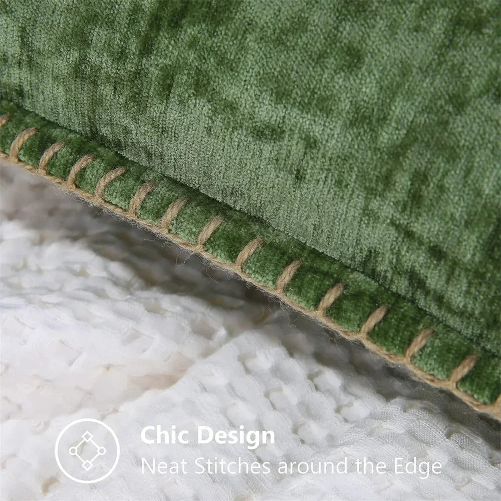Blue Chenille Cushion Cover 45x45 Pillow Cover 30x50cm Sofa Decorative Throw Pillow Case Soft Luxury For Living Room Sofa Decor﻿