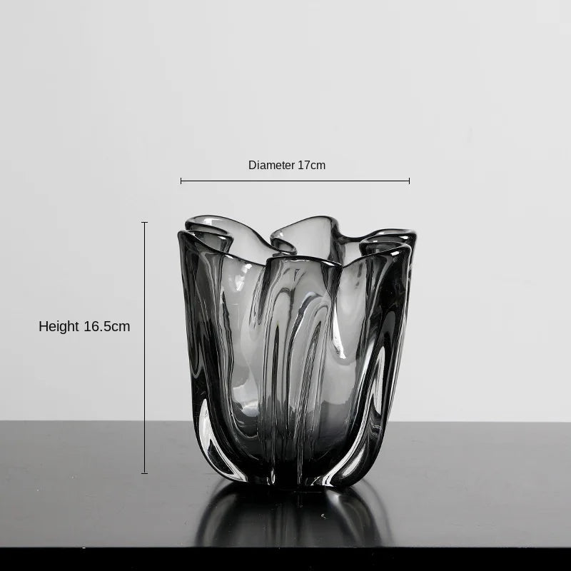 Creative And Simple Transparent Glass Large Vase Floral Decoration Flower Arrangement Living Room Porch Desktop Home Decoration