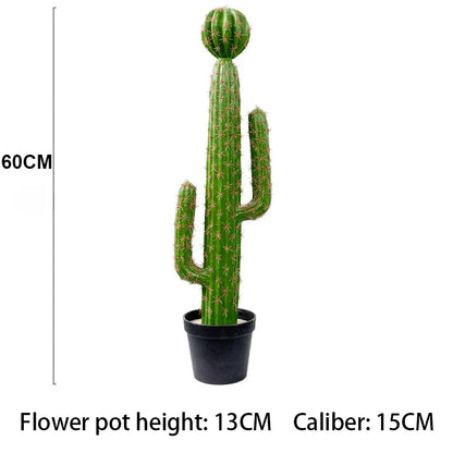 Large Artificial Cactus Plants Ornaments Living Room Houseplants Floor Plant Fake Flowers Realistic Bonsai Modern Decoration