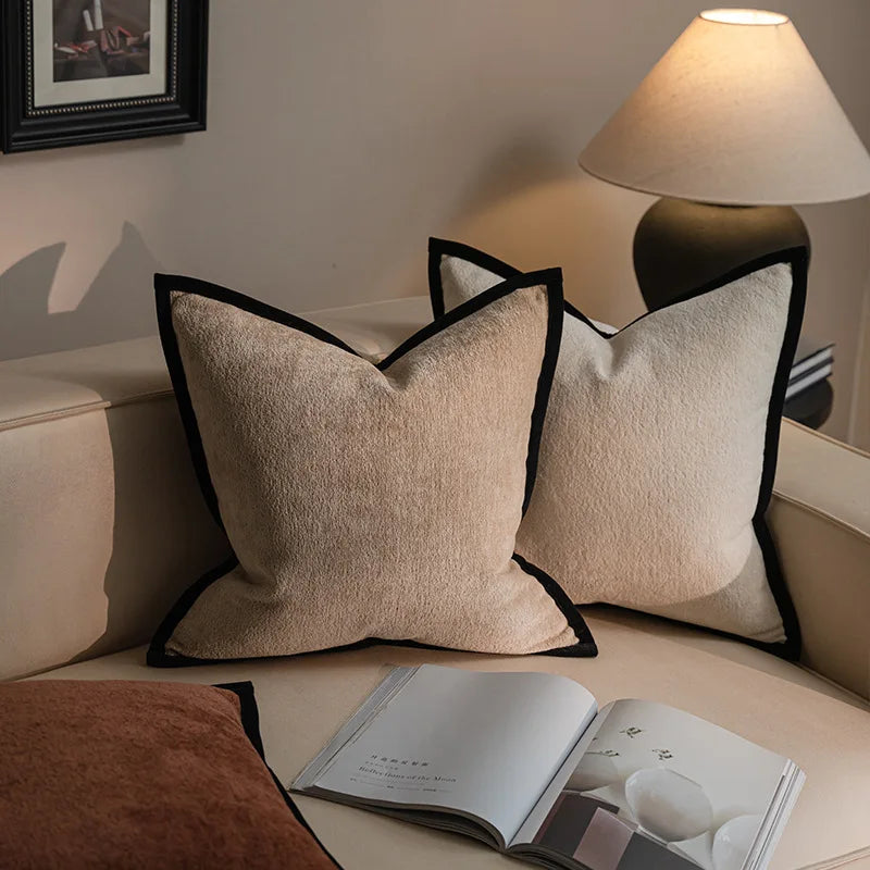 Luxury Chenille Cushion Cover Soft Plain Dyed Decorative Pillows for Home Decor Pillow Covers 45x45cm