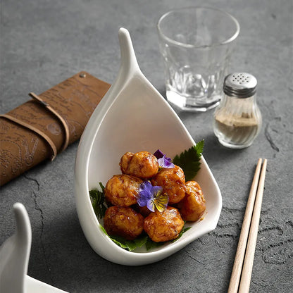 Style Chinese Dishes, Commercial Tableware, Exquisite and High end Chinese Style Zen White Hotel Restaurant Creative Dishes