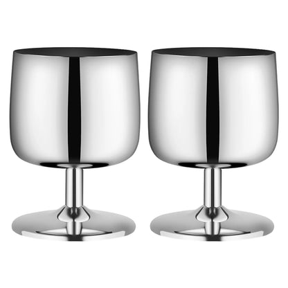 Stainless Steel Wine Glass Stainless Steel Stemmed Goblets Drinkware For Outdoor Party Wedding