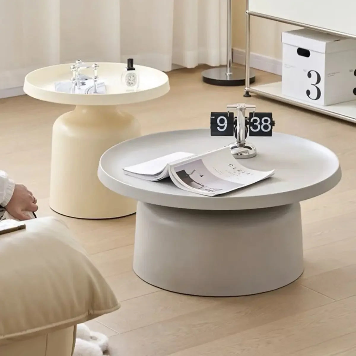 Nordic Circular Coffee Table for Modern Living Rooms – view 3, modern home furniture