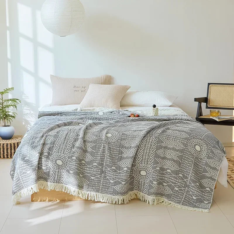 Japanese Cotton Double-sided Sofa Cover Throw Blanket For Bed Towel Cover Four Seasons General Quilt Bed Sheet Travel Blanket