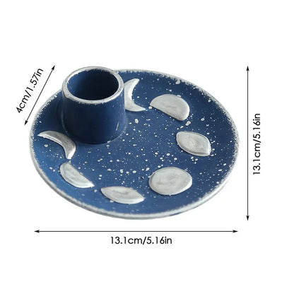 Sage Holder Ceramic Incense Burner Holder Stick Decorative Ash Catcher Tray Candle Holder Incense Burner Stick Holder Plate