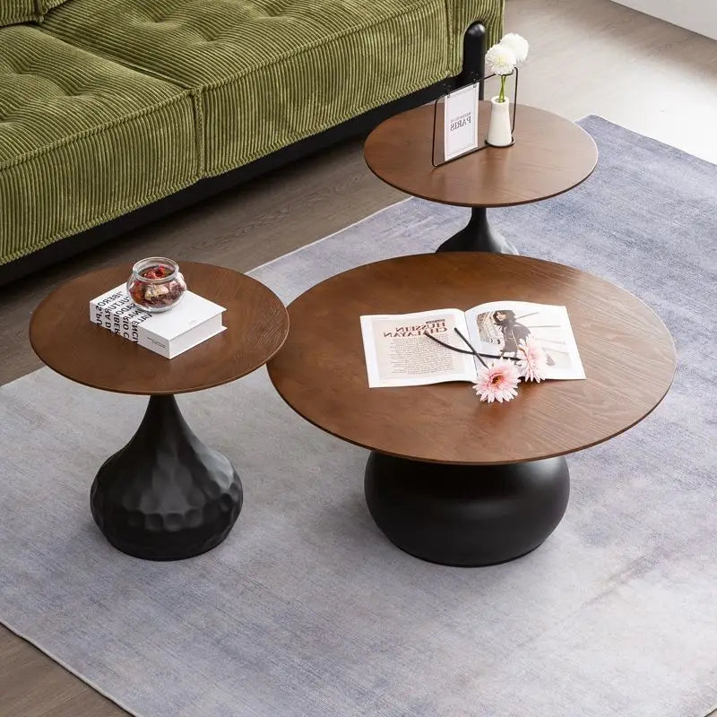 Nordic Solid Wood Coffee Table Set – view 4, modern home furniture