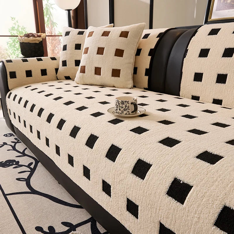 EIFLOY-Winter Plush Sofa Cover 3 Seater, 4 Seat, Covers for Armchairs, Velvet Couch Slipcover, Non-slip, Furniture Protector