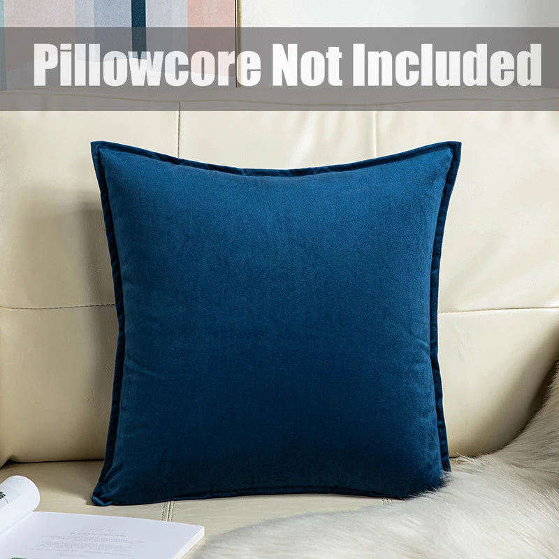 1 Piece Super Soft Velvet Solid Color Living Room Sofa Decorative Cushion Cover Pillow Cover (excluding Filler)