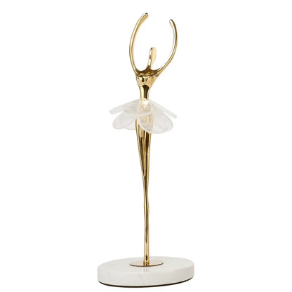 Luxury Art Sculptures Ballet Modern Copper Sculpture Design Desk Creative Figurines Nordic Gift Aesthetic Figurines Home Decor