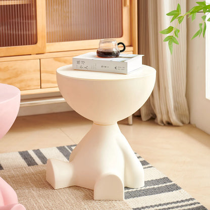 Round Matte Side Table with Hidden Storage – view 7, modern home furniture