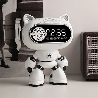 Led Nixie Table Clocks Charging Model Bluetooth Night Radio Art Alarm Clocks Cat Luxury Digital Clock Desktop Clock Decoration