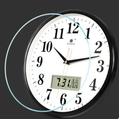 Calendar Wall Clock Modern Wall Watch Luxury Minimalist Elegant Decorative Clocks Interior Silent Aesthetic Living Room Watches