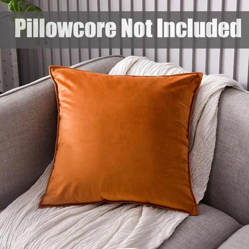 1 Piece Super Soft Velvet Solid Color Living Room Sofa Decorative Cushion Cover Pillow Cover (excluding Filler)