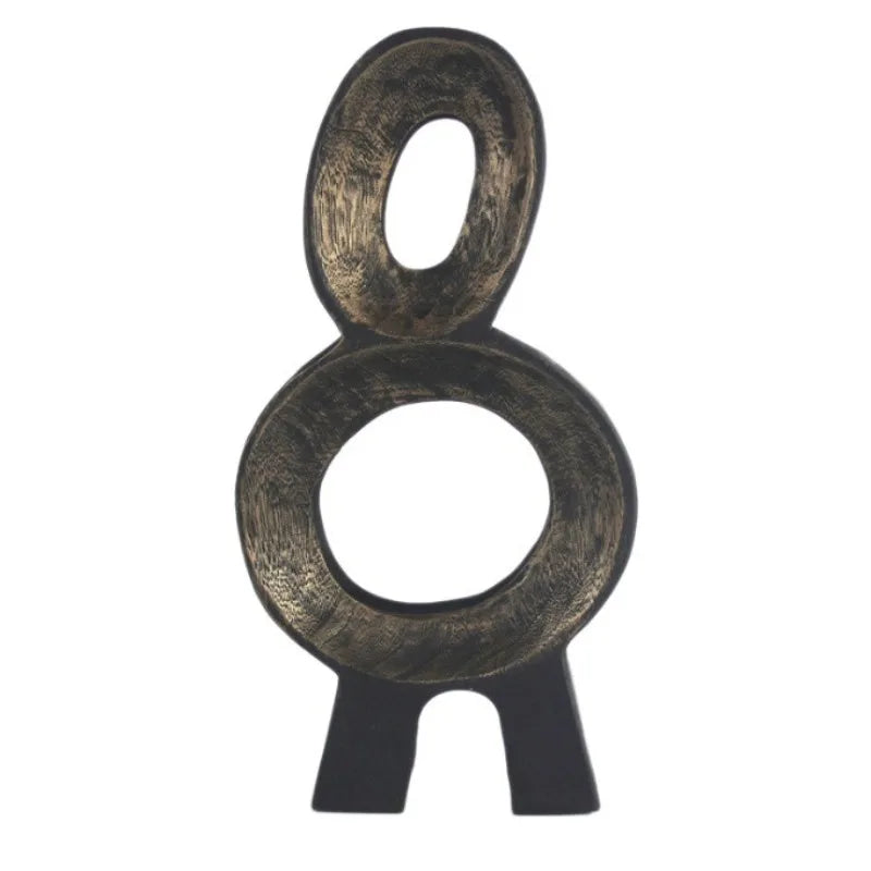 Wooden Sculptures Nordic Vintage Sculpture Elegant Luxury Creative Ornaments Miniature Aesthetic Art Ornament Home Decorations