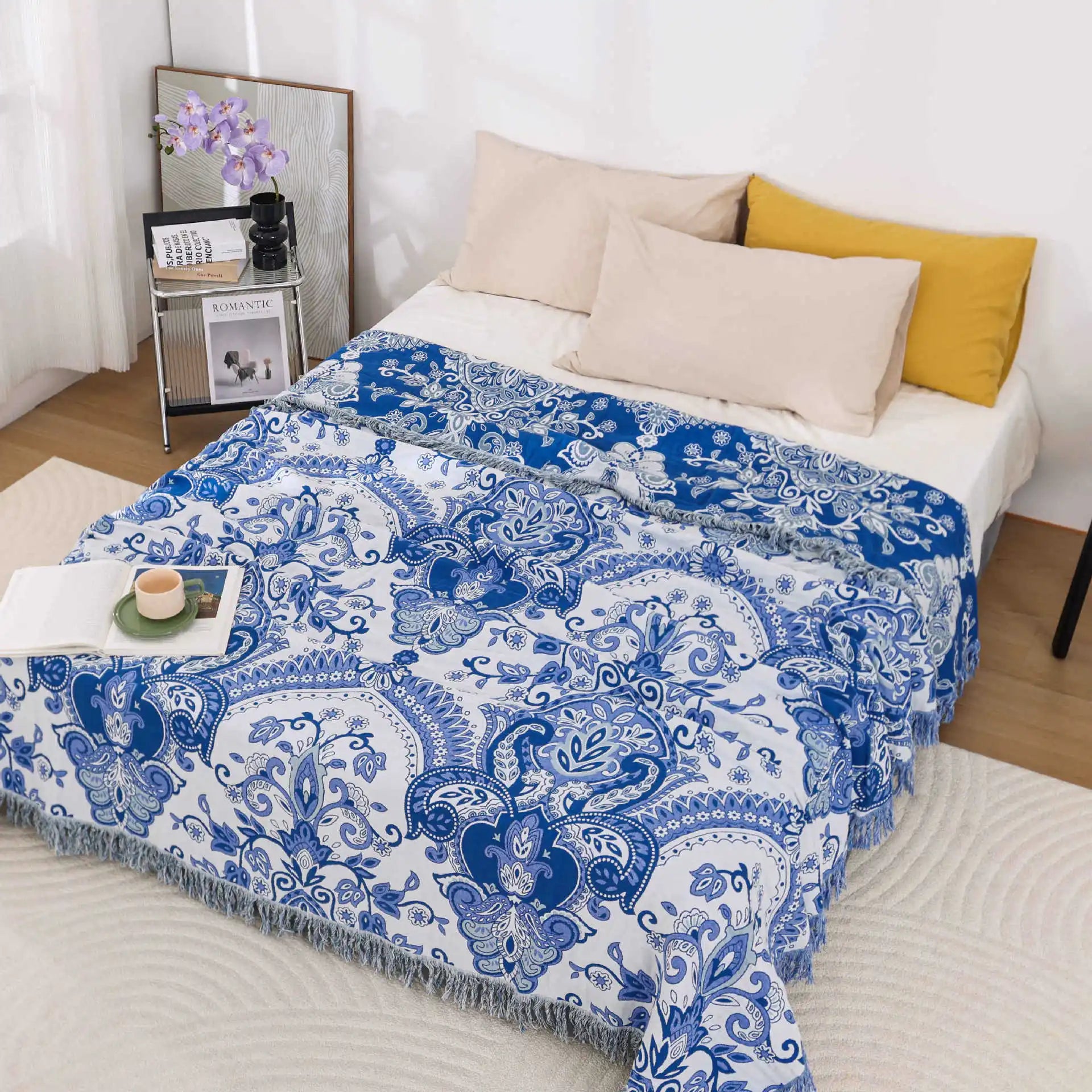 Japanese Cotton Double-sided Sofa Cover Throw Blanket For Bed Towel Cover Four Seasons General Quilt Bed Sheet Travel Blanket