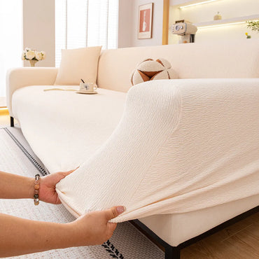1pcs Simple Solid Chenille Sofa Cushion 4 Season Universal Integrated Elastic Non Slip All Inclusive Couch Cover Mat
