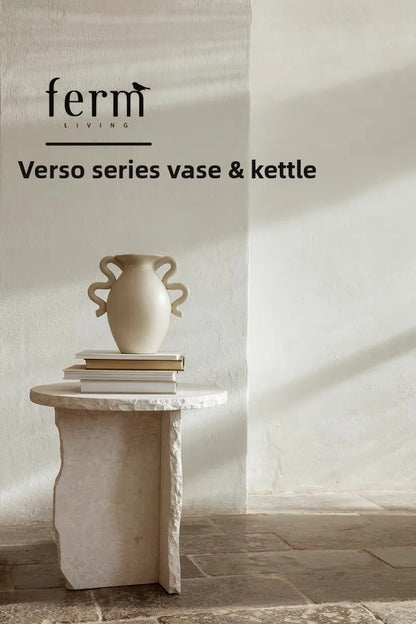 Nordic Sle Cerc Flower Vase Ferm Living Verso Desktop Decoration with Original Paaging Simple Modern Home Decor