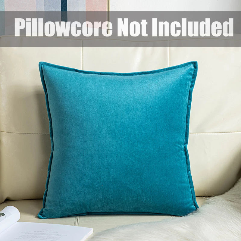 1 Piece Super Soft Velvet Solid Color Living Room Sofa Decorative Cushion Cover Pillow Cover (excluding Filler)