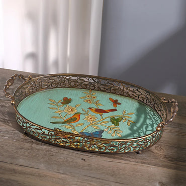 Vintage Serving Tray Creative Fruit Bowl Snack Dish for Coffee Table Living Room  Dining Room Decor