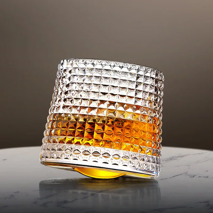 160Ml Tumbler Glass Rotating Whiskey Glass Creative Gyro Glass Drinkware Red Wine Glass Shake Decompression Glass Wine Cup
