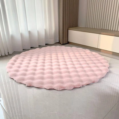 Rabbit Hair Bubble Velvet Carpet Round Soft Fluffy Plush Imitation Fur Rug Kids Bedroom Cushion Coffee Table Foot Mat Home Decor