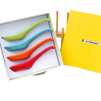 French LE CREUSET Rainbow Ceramic Chopsticks Healthy Dining Set Gift Box Colorful Tableware Home Kitchen Dining Accessories