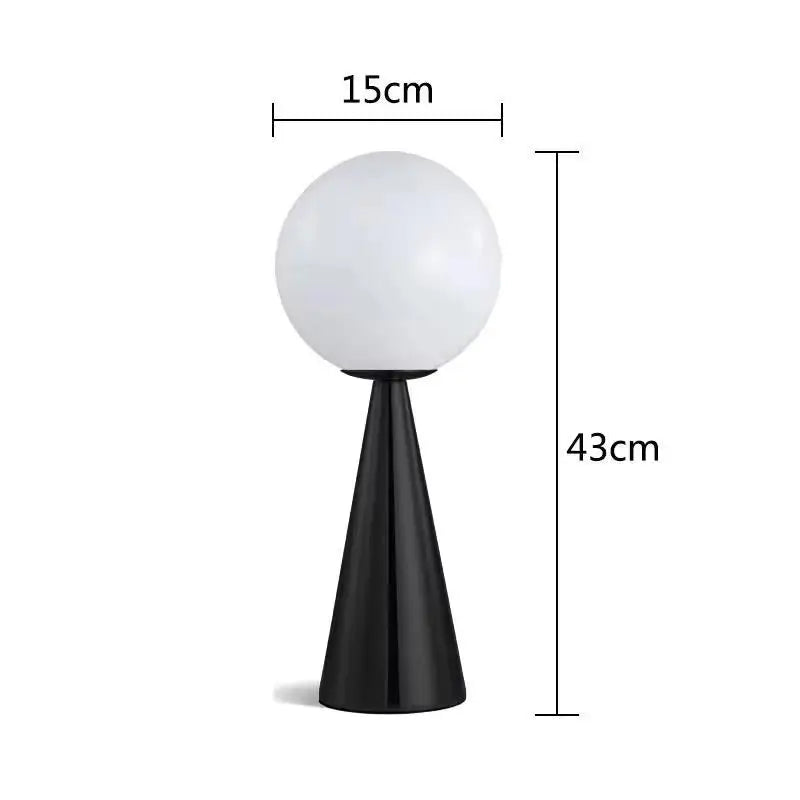 Glass Ball Brass Table Lamps Living Room Bedroom Study Bedside LED Eye Protection Desk Light Home Decor Lighting fixture