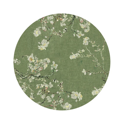 New Chinese Style Round Carpet Thickened Study Anti-slip Mat Light Luxury Carpets for Living Room Home Bedroom Decor Retro Rug
