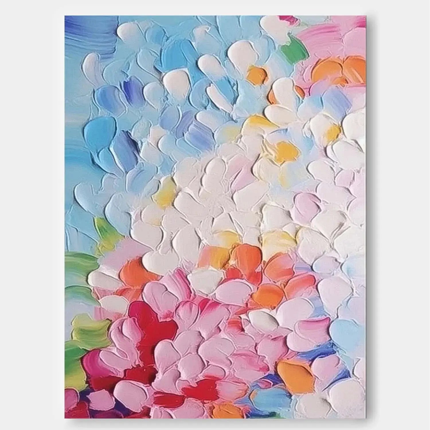 Vivid Floral Picture 100% Hand Painted Modern Abstract Oil Painting On Canvas Wall Art  For Living Room Home Decoration No Frame