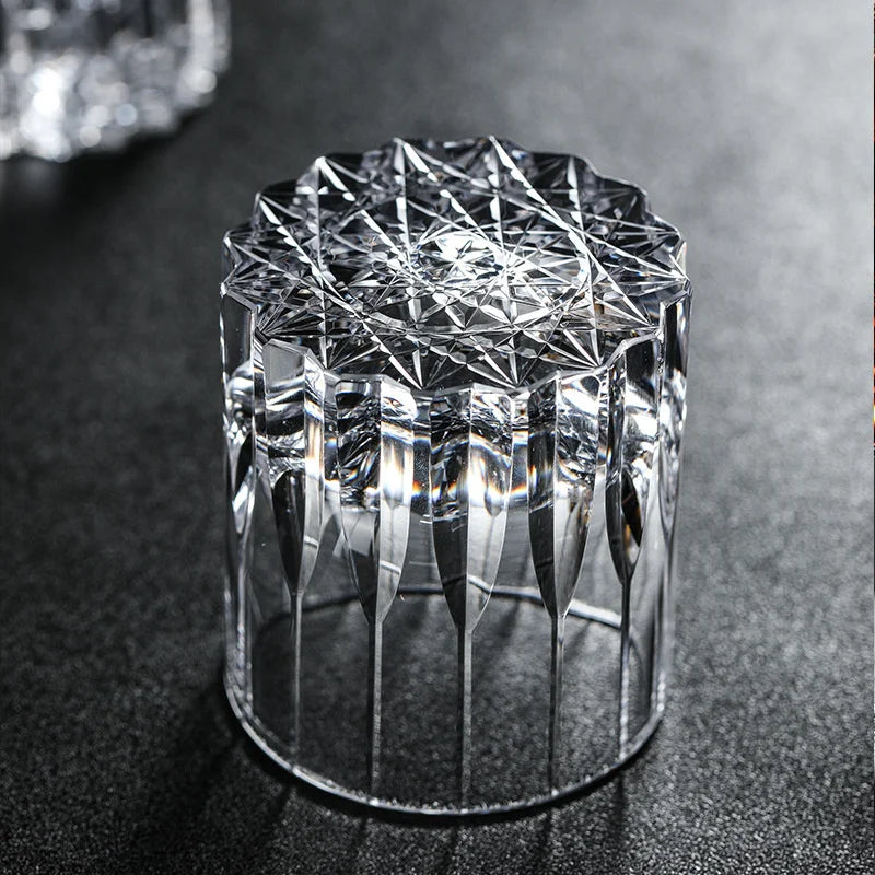 Expensive Whisky Cup Bright Kaleidoscope Asterism Crystal Wine Tasting Glasses Diamond Carving XO Chivas Brandy Whiskey Snifter