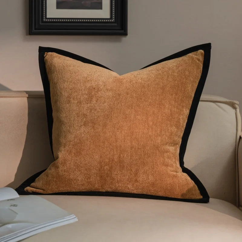 Luxury Chenille Cushion Cover Soft Plain Dyed Decorative Pillows for Home Decor Pillow Covers 45x45cm
