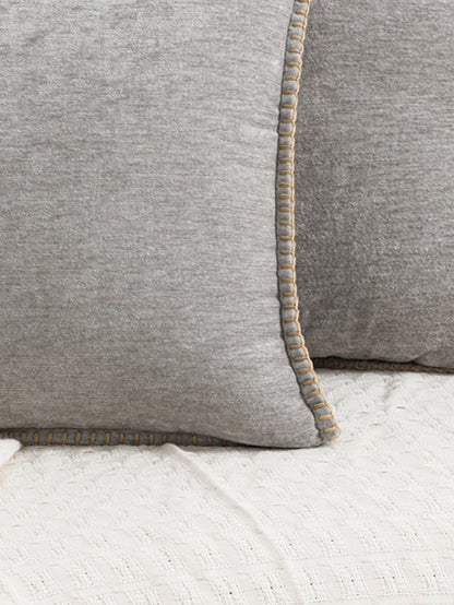 Pink Chenille Cushion Cover Soft Throw Pillow Cover 50x50cm Velvet Pillow Case Stitched Edge Couch Sofa Decor Pillowcase 45x45CM
