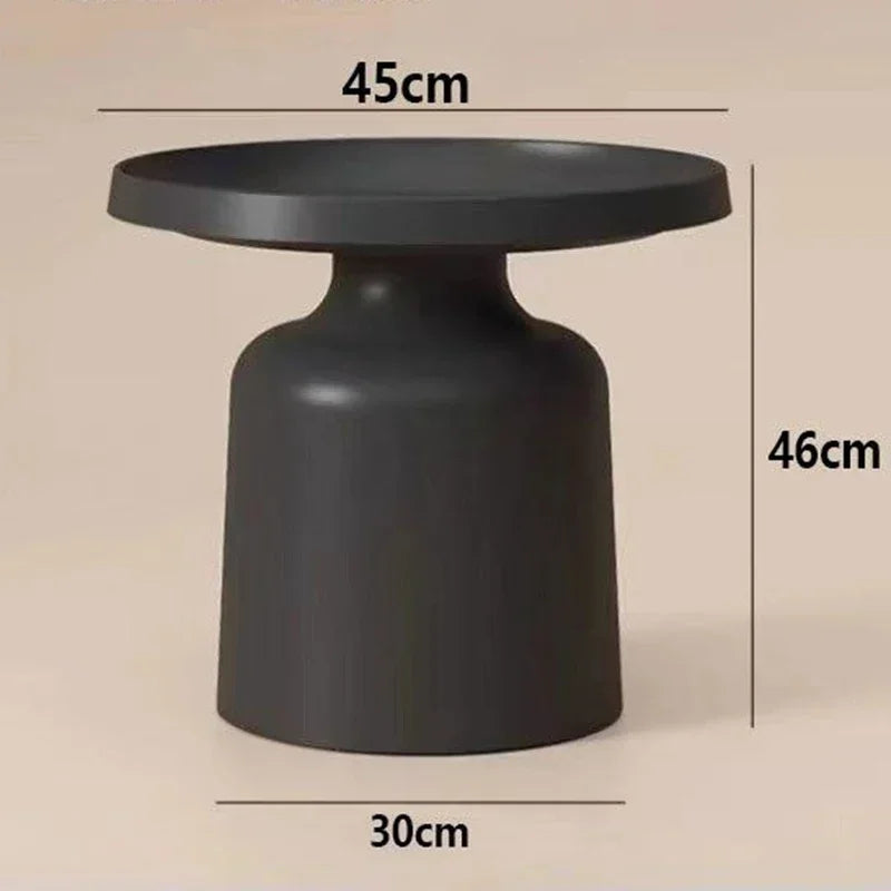 Nordic Minimalist Round Coffee Table with Storage – view 10, modern home furniture
