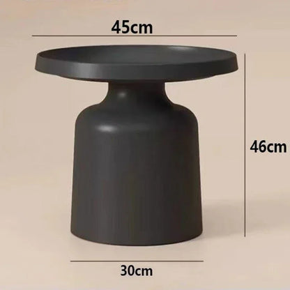 Nordic Minimalist Round Coffee Table with Storage – view 10, modern home furniture